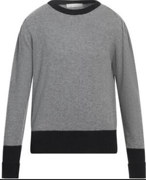 Random Identities Cashmere Sweater Grey/Black Size Medium